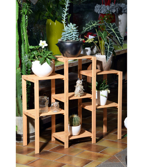  Dobar Blumenregal 7-flächig, 31 X 97 X 87 Cm, Natur