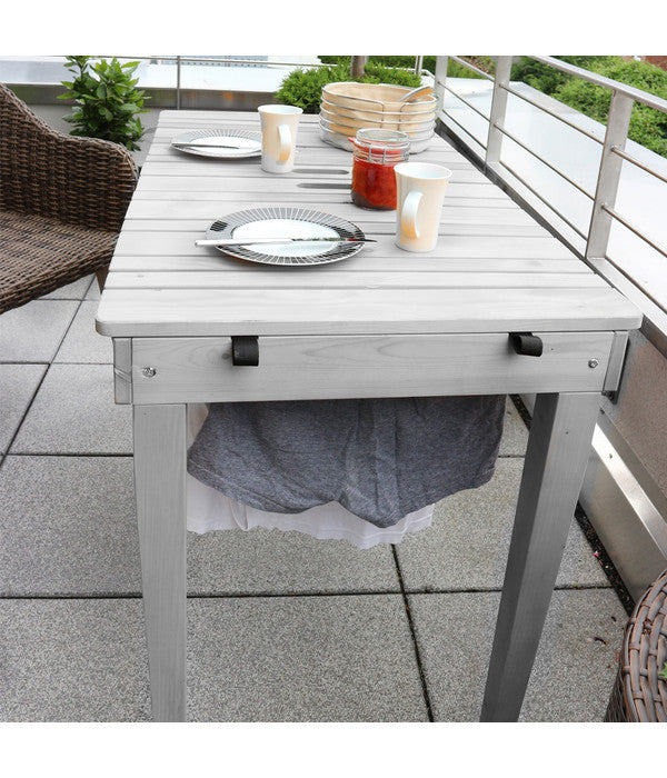  Habau Balkontisch Mit Wäscheleine, Ca. B106/H75/T60 Cm