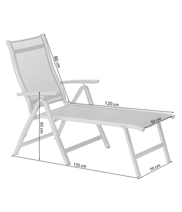  Dehner Gartenliege Chicago, Ca. B70/H72/T180 Cm