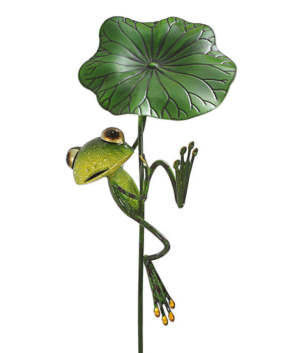 Dehner Metall-Dekostab Frosch Fabrizio, Ca. H113 Cm