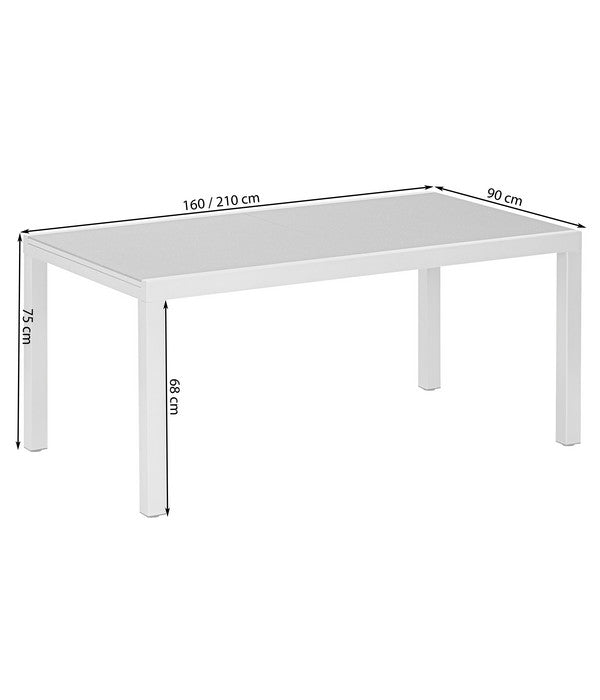  Dehner Ausziehtisch Chicago, Ca. B160-210/H74/T90 Cm
