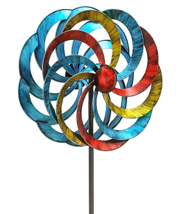  Dehner Metall-Riesen-Windrad, Ca. H184 Cm, Bunt