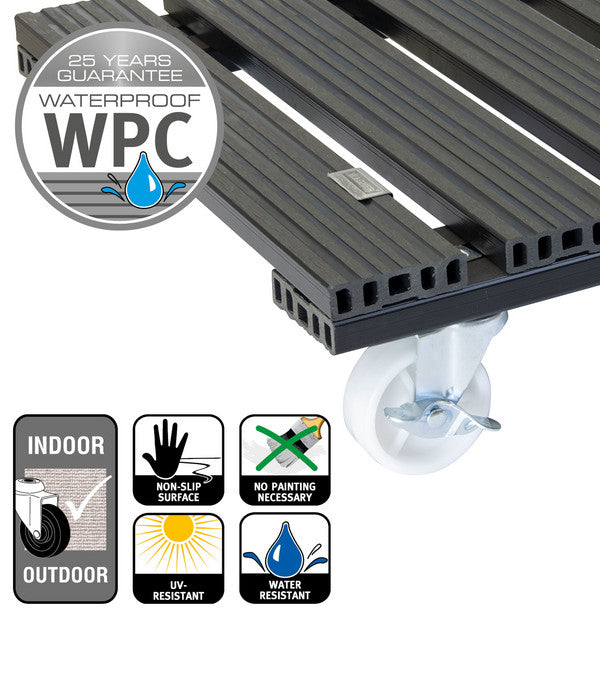  Wagner WPC-Pflanzenroller, 38 X 38 Cm, Anthrazit