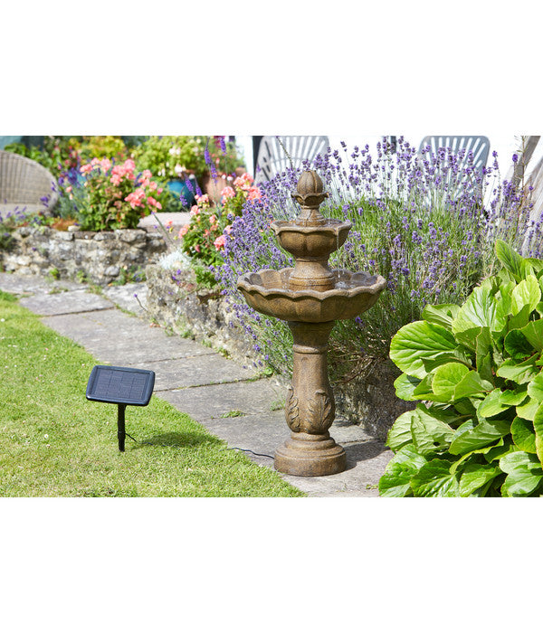  Smart Solar Polyresin-Gartenbrunnen Kingsbury Mit Solar, Ca. Ø48,3/H97,8 Cm