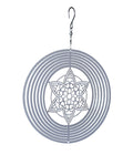  NATURE'S MELODY Windspiel Cosmo Mandala, Ø 20 X 29,3 Cm, Silber