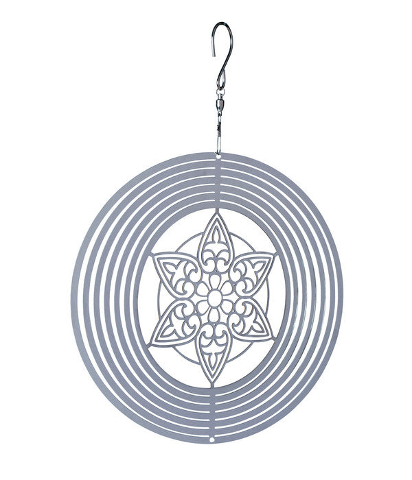  NATURE'S MELODY Windspiel Cosmo Mandala, Ø 20 X 29,3 Cm, Silber