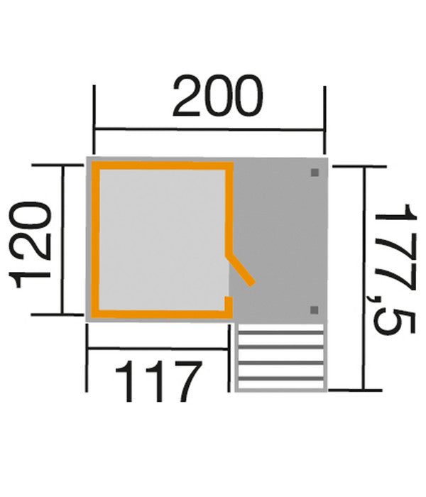  Weka Abenteuerspielhaus Lotti, Ca. B214,5/H216/T223,5 Cm