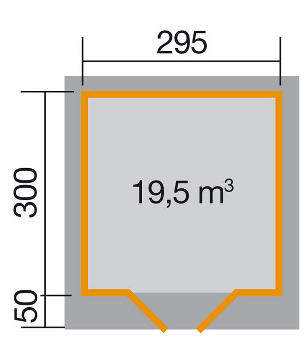  Weka Designhaus 126+ Gr. 3, Ca. B356/H247/T377 Cm