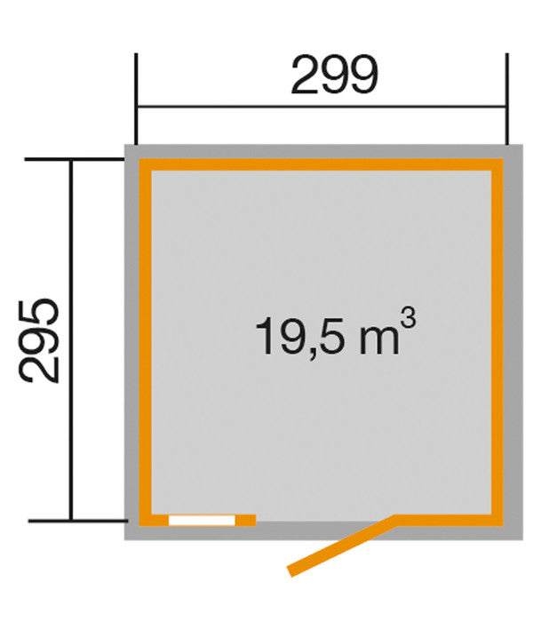  Weka Schwedenhaus 410 Gr. 2, Ca. B368/H277/T342 Cm