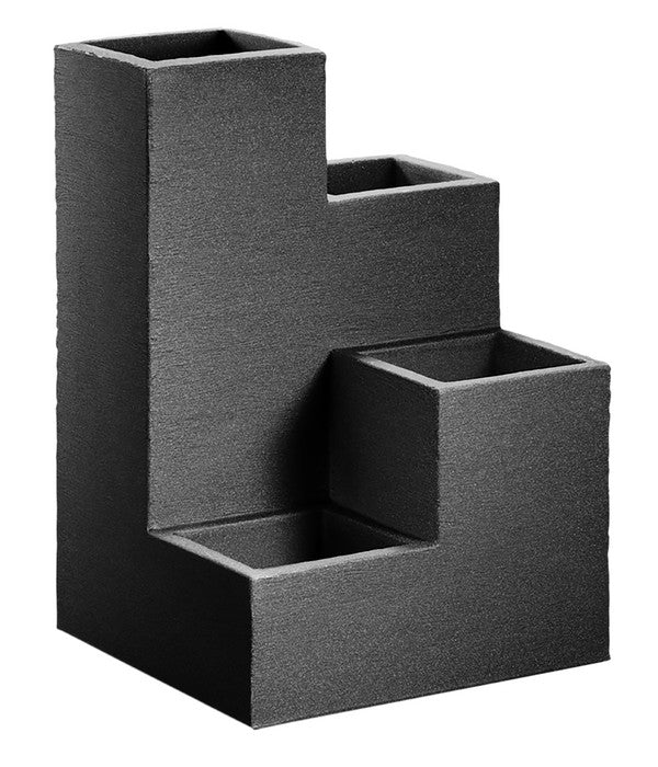  Kunststoff-Wendeltreppentopf Los Angeles, Quadratisch, Anthrazit, Ca. B40/H60/T40 Cm