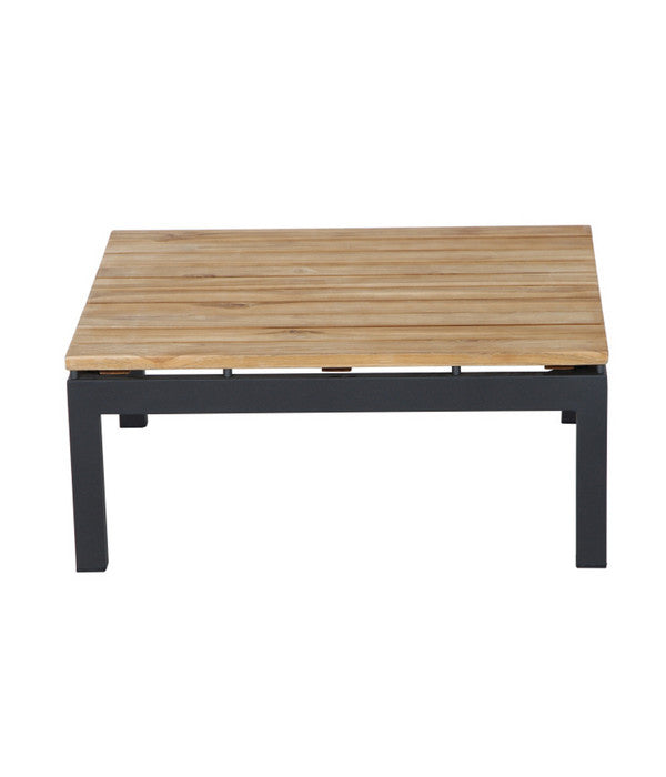  Siena Garden Teak-Loungetisch Alvida, Anthrazit/natur, Ca. B74/H30/T74 Cm