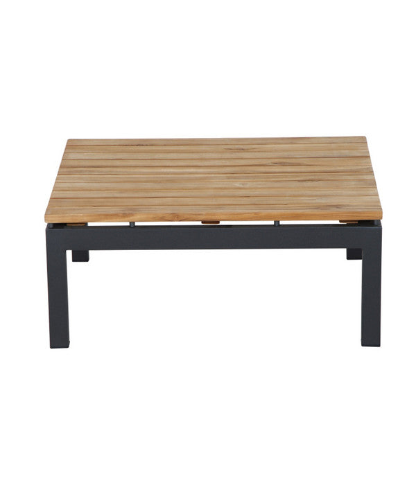  Siena Garden Teak-Loungetisch Alvida, Anthrazit/natur, Ca. B74/H30/T74 Cm