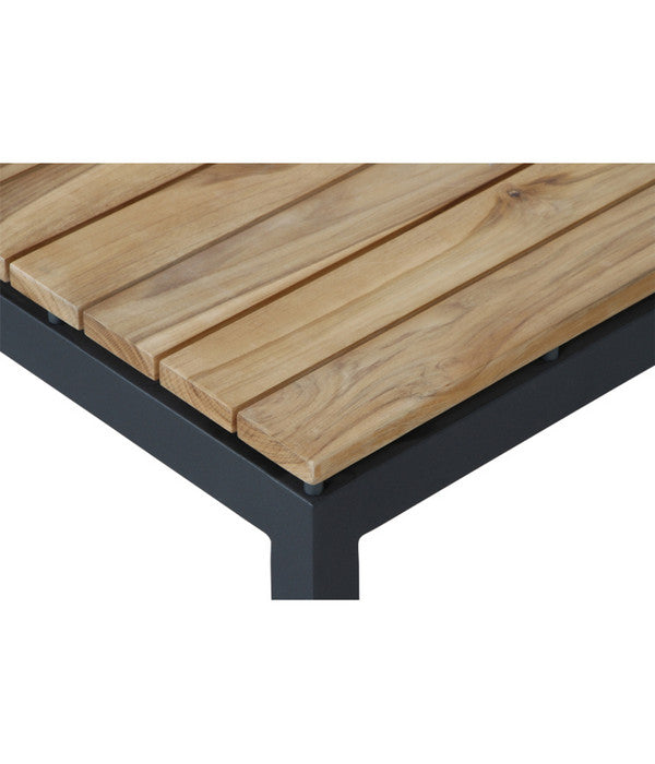  Siena Garden Teak-Loungetisch Alvida, Anthrazit/natur, Ca. B74/H30/T74 Cm
