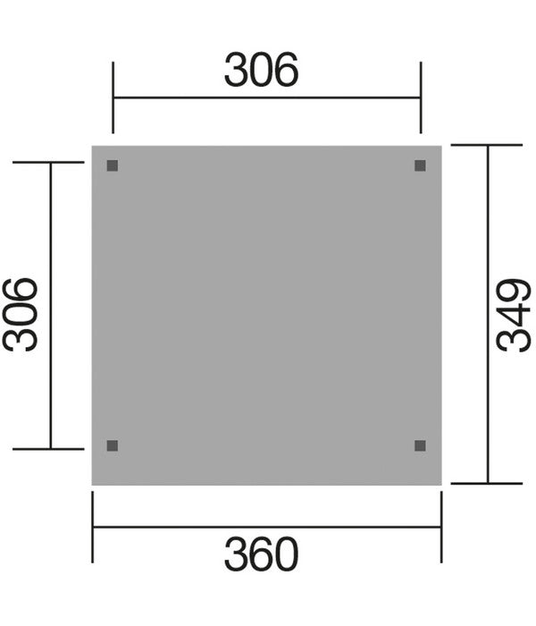  Weka Gartenlaube 657 Gr. 2, Ca. B349/H230/T360 Cm