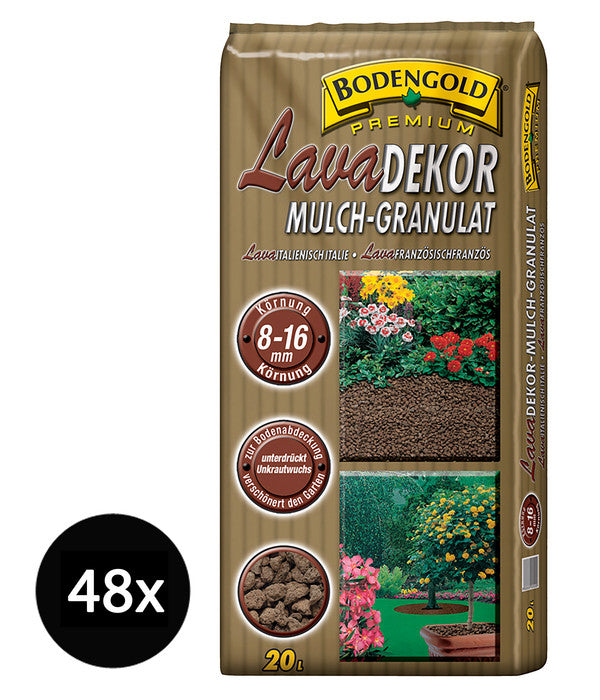  Ziegler Bodengold Lavadekor Mulch-Granulat, 48 X 20 Liter
