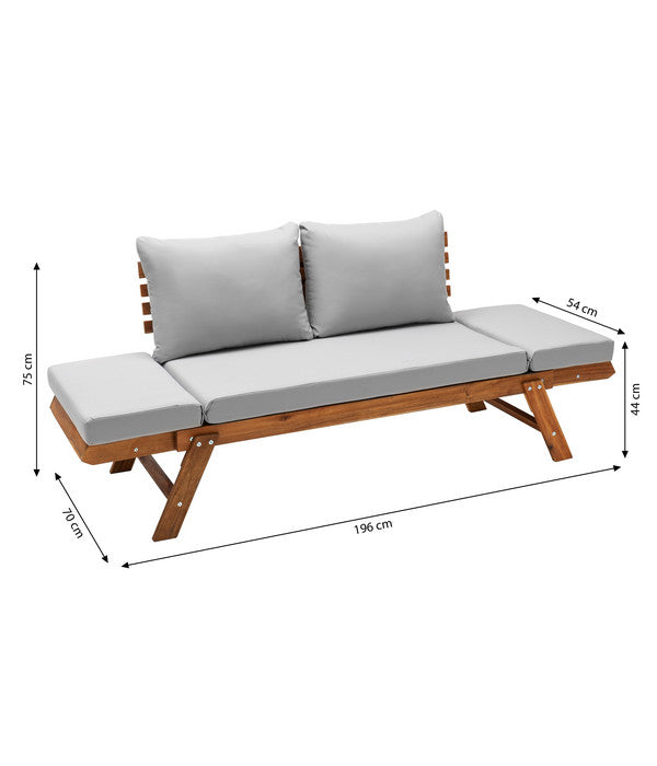  Dehner Holz-Sofa Macao