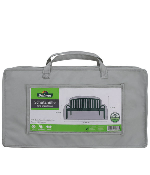  Dehner Abdeckhaube Für 3-Sitzer Bank, Grau, Ca. B170/H85/T70 Cm