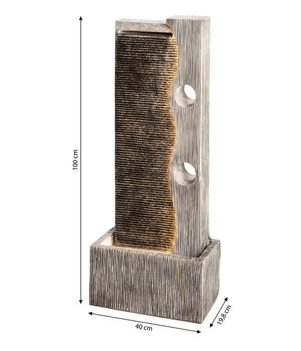  Dehner Polyresin-Gartenbrunnen Eclipse, Ca. H100 Cm