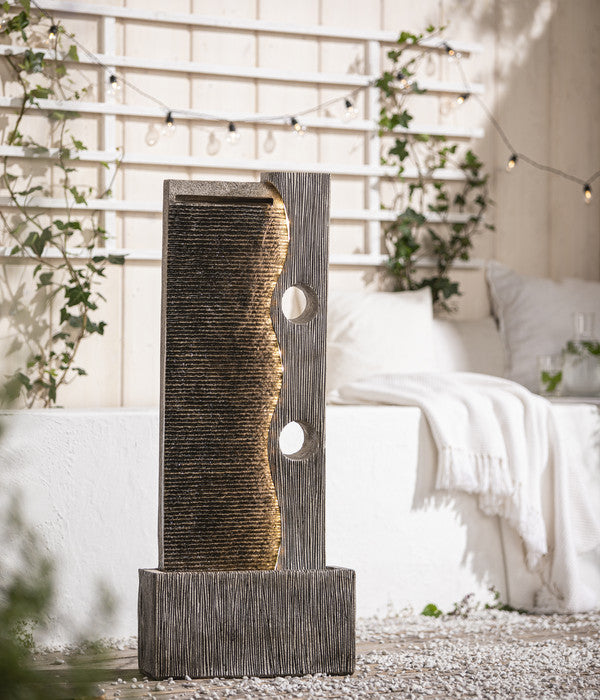  Dehner Polyresin-Gartenbrunnen Eclipse, Ca. H100 Cm