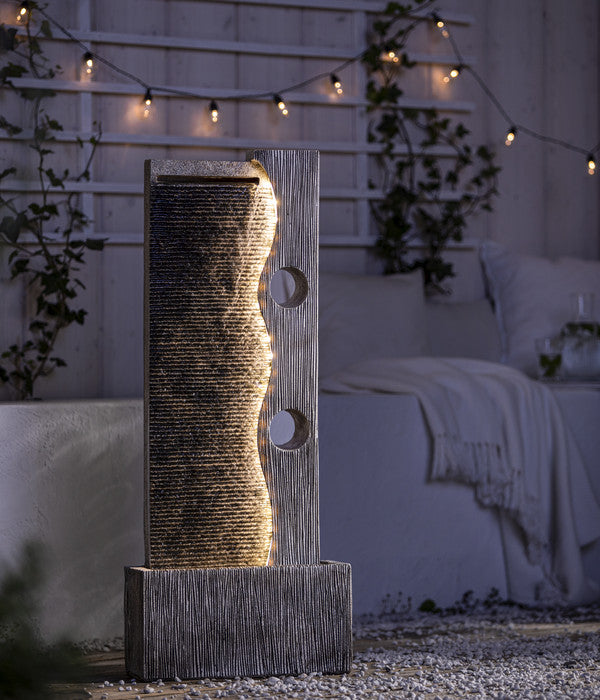  Dehner Polyresin-Gartenbrunnen Eclipse, Ca. H100 Cm