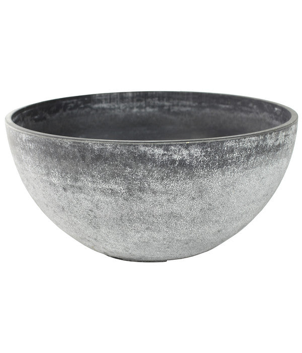  Dehner Kunststoff-Schale Nova, Konisch, Grau, Ca. Ø25/H12 Cm
