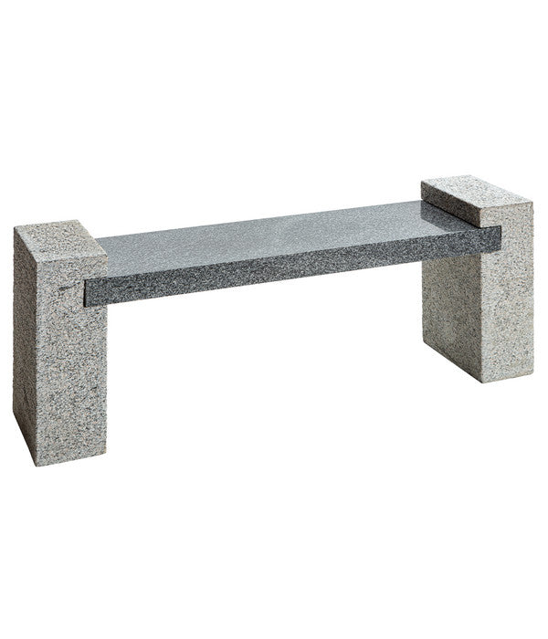  Dehner Granit-Gartenbank, Ca. B120/H45/T30 Cm, Grau
