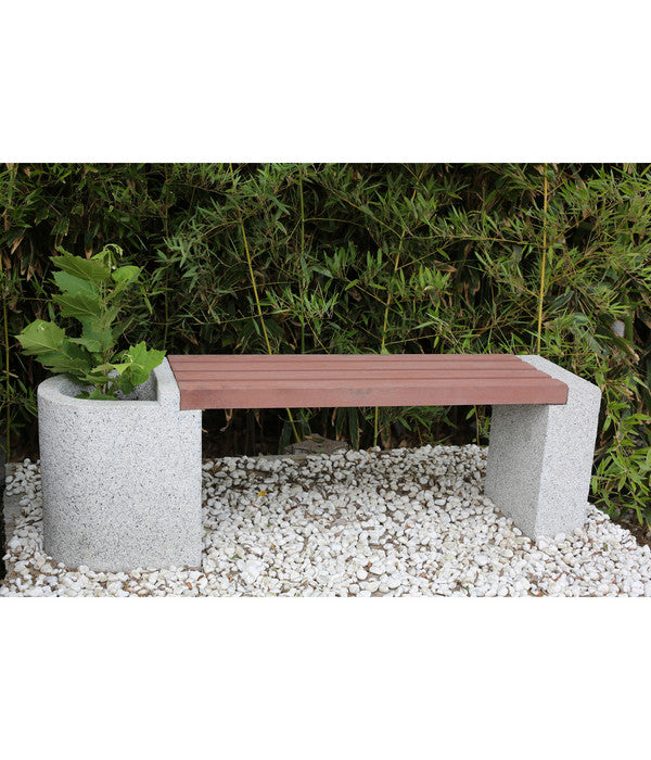  Dehner Granit-Gartenbank, Ca. B145/H45/T35 Cm, Grau/braun