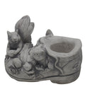  Fantasieco Stein-Schuh Mit Eichhörnchen, Ca. B13/H16/T22 Cm