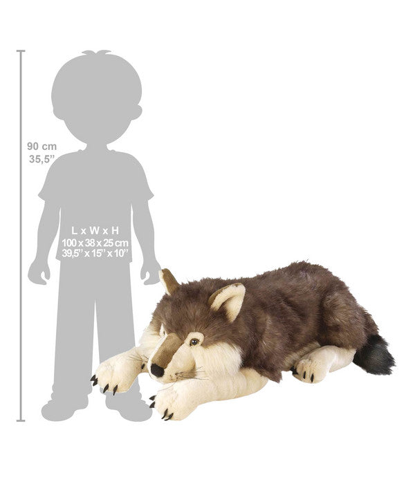  WILD REPUBLIC® Stofftier Wolf, Liegend