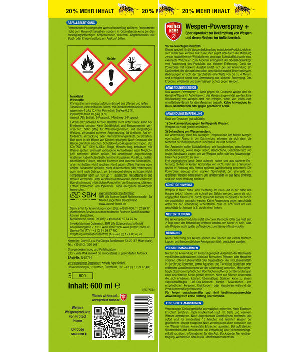  PROTECT HOME Forminex Wespen Power-Spray +, 600 Ml