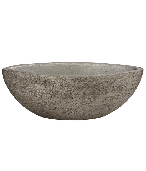  Dehner Keramik-Jardiniere Kane, Oval, Braun, Ca. B36/H13/T13 Cm