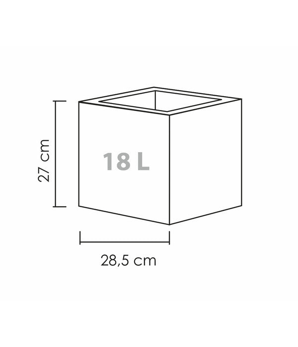  Scheurich Kunststoff-Topf C-Cube, Quadratisch