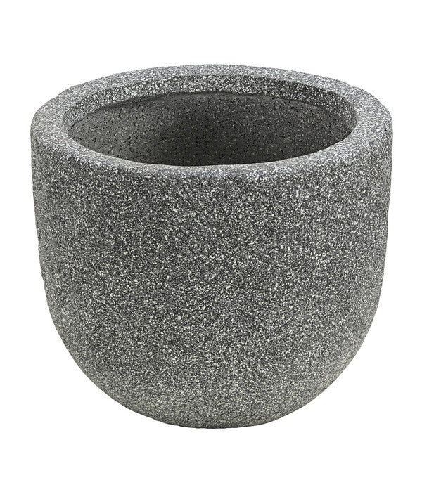  Dehner Leichtbeton-Topf Rock, Rund, Grau