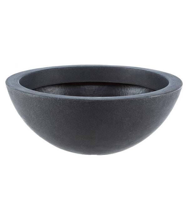  Dehner Kunststoff-Schale Miami, Rund, Anthrazit, Ca. Ø52/H20 Cm
