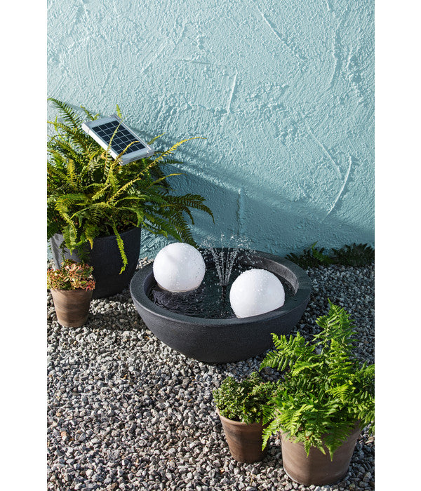  Dehner Kunststoff-Schale Miami, Rund, Anthrazit, Ca. Ø52/H20 Cm