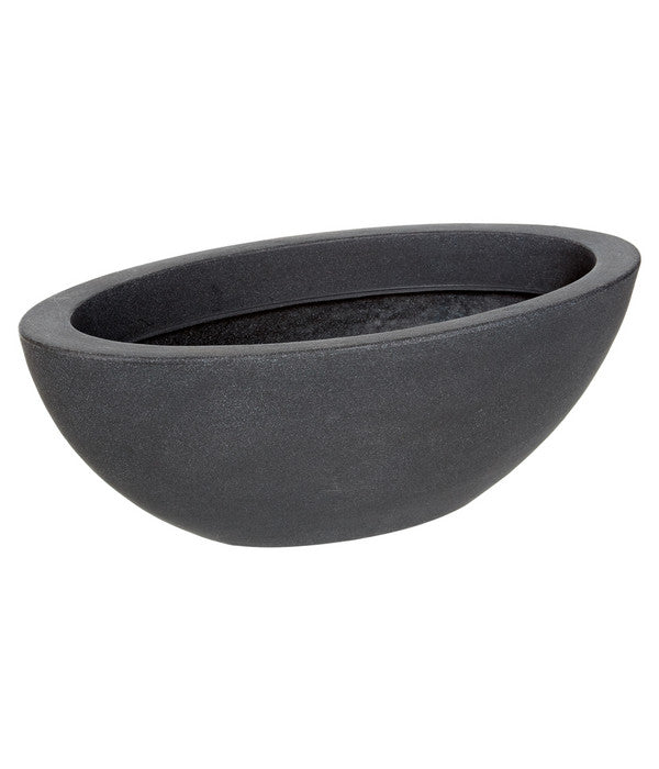  Dehner Kunststoff-Schale Miami, Oval, Anthrazit, Ca. B52/H20/T23 Cm
