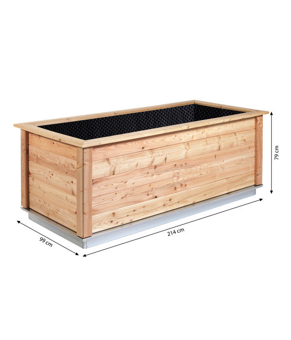  KGT Holz-Hochbeet Woody 210, Ca. B214/H79/T99 Cm