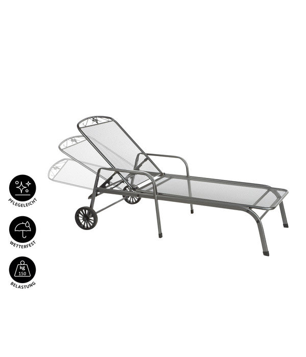  MWH Gartenliege Savoy, Ca. B81/H52/T187 Cm