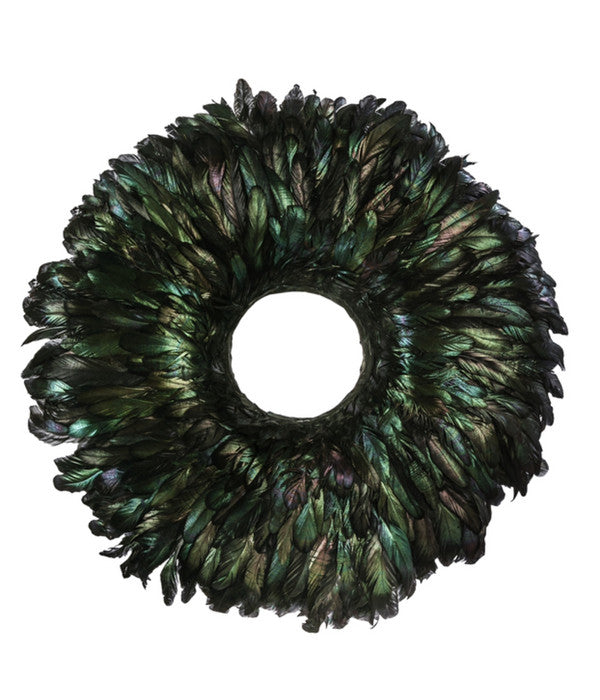  Dehner Kranz Bantam Feather, Grün/schwarz, Ca. Ø60 Cm