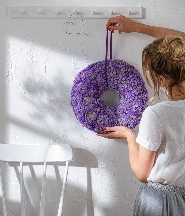  Dehner Kranz Statice, Lila, Ca. Ø40 Cm