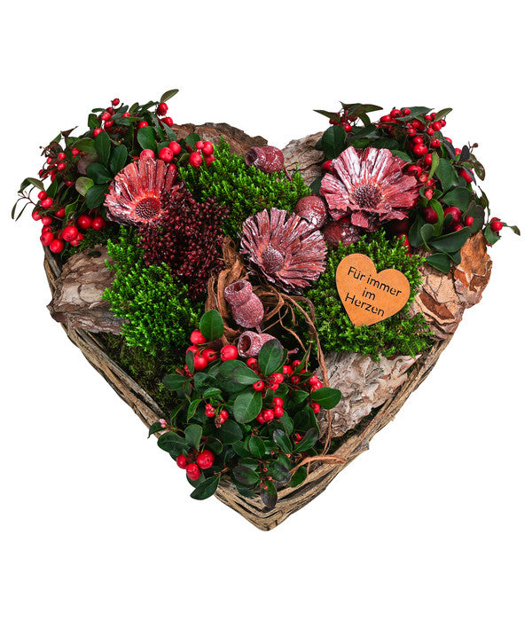  Grabgesteck In Liebe, Herzförmig, Ca. B55/H40/T45 Cm