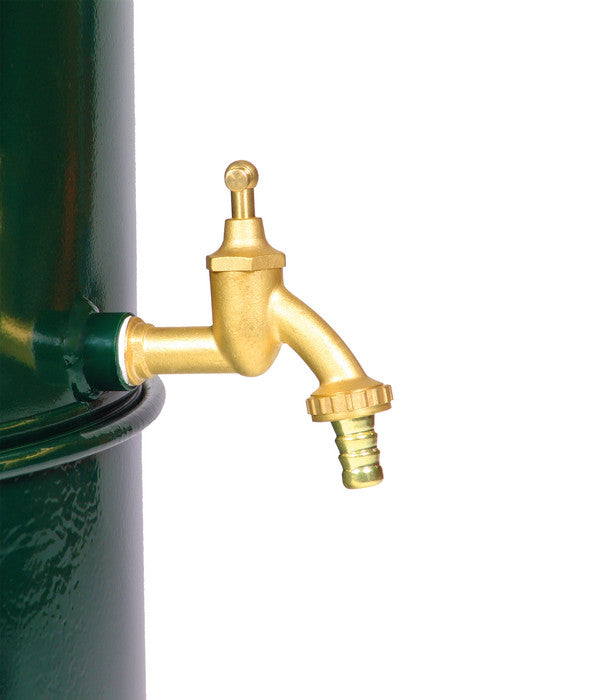  RENNER Metall-Regentonne Inkl. Steckanschluss, 150 L, Dunkelgrün