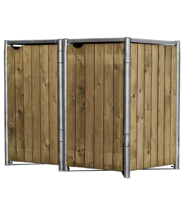  Hide Mülltonnenbox 240 L Holz, Ca. B139,4/H115,2/T80,7 Cm