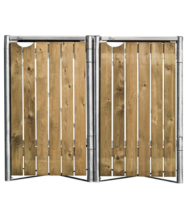  Hide Mülltonnenbox 240 L Holz, Ca. B139,4/H115,2/T80,7 Cm