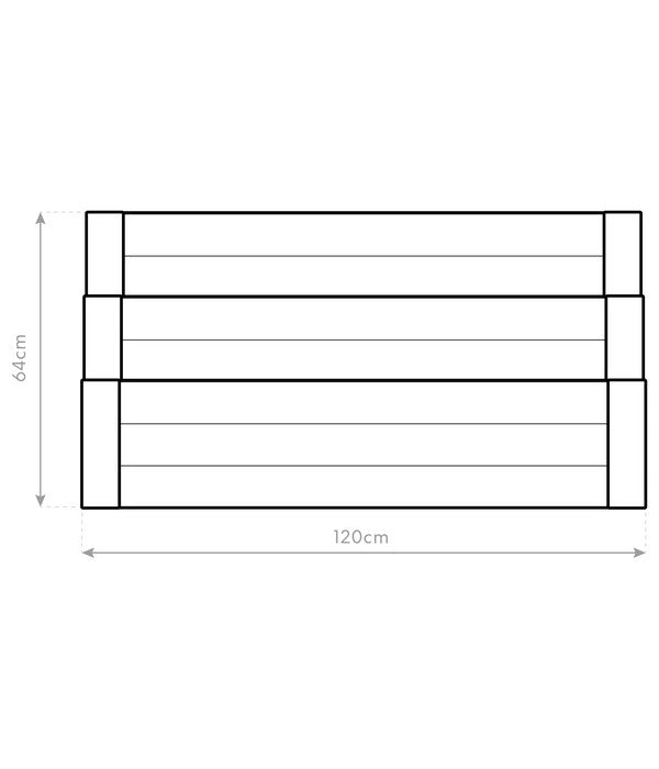  Westmann Treppenhochbeet Premium, Ca. B120/H64/T76 Cm