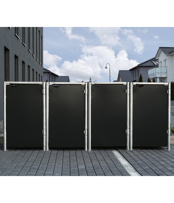  Hide Mülltonnenbox 240 L Aluminium, Ca. B278,8/H115,2/T80,7 Cm