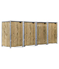  Hide Mülltonnenbox 140 L Holz, Ca. B278,8/H115,2/T80,7 Cm