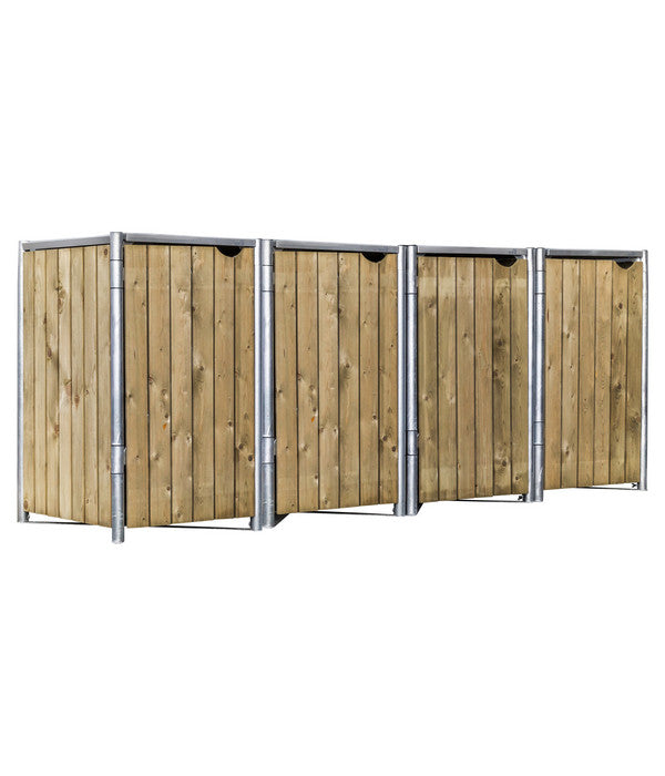  Hide Mülltonnenbox 140 L Holz, Ca. B278,8/H115,2/T80,7 Cm