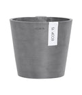  Ecopots Kunststoff-Topf Amsterdam Wall, Rund, Grau, Ca. Ø21,8/H17,5 Cm