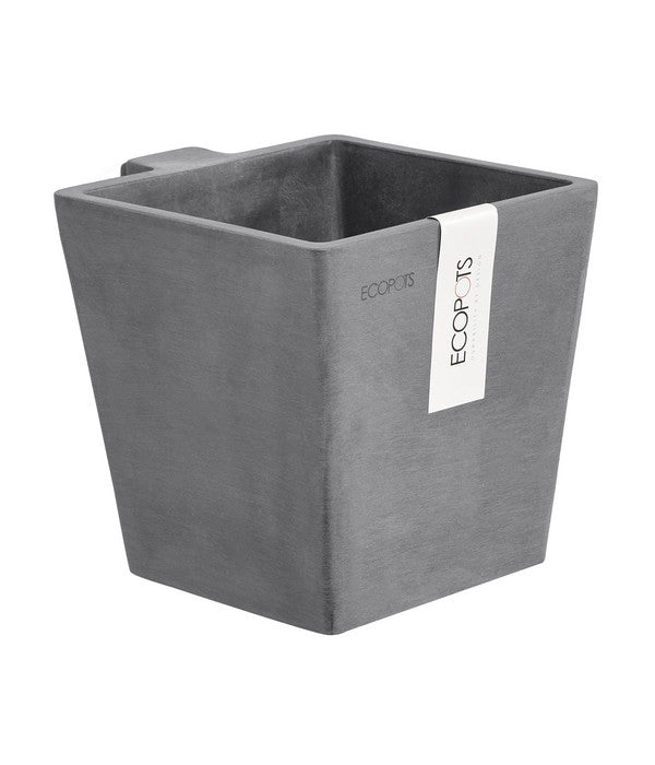 Ecopots Kunststoff-Kasten Manhattan Mit Wassersystem, Grau